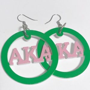 Alpha kappa alpha earrings